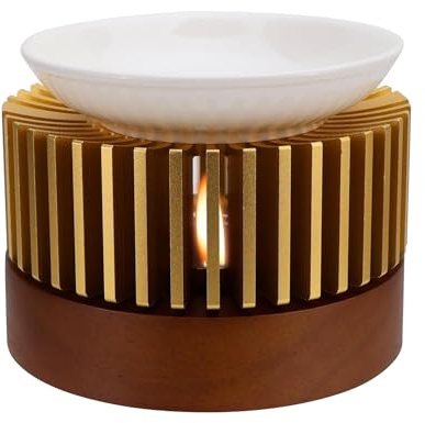 MeYuxg Lámpara aromática con vela de té, lámpara aromática para aceites esenciales, lámpara aromática de cera, vela de té, varillas de incienso, difusor de aroma, lámpara de aceite aromático, difusor