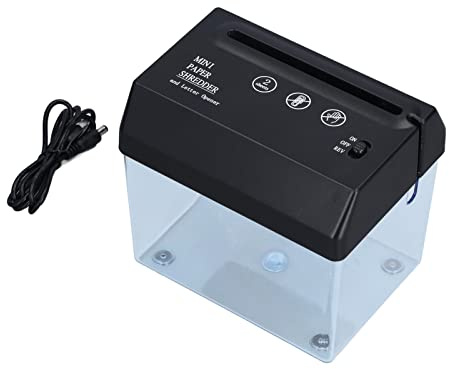 Mini pappersförstörare Elektrisk USB Bärbar A6-metallkniv Mycket hållbar Utrymmesbesparande för kontorsskola Hem ABS-material 16,3 x 11,9 x 14,7 cm