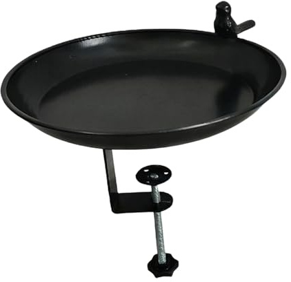 YIGZYCN Durability Mangeoires d'extérieur en métal pour oiseaux avec bol amovible Baignoires sauvages Bol d'eau pour attirer les oiseaux sauvages Bain antirouille