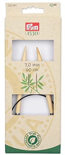 Prym 24 Circular Knitting Needles, Bamboo (7mm)