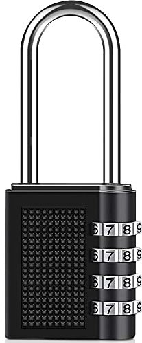 Lucchetto a Combinazione, [Ultima Versione] Diyife Lucchetto Con Arco Extra Lungo Lucchetto A Combinazione Da Esterno A 4 Cifre Per Palestra E Scuola Per Valigia, Bagagli, Palestra