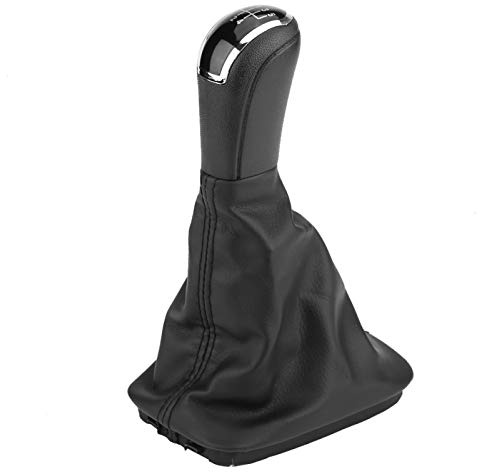 Dioche Gear Shift Knob + Gaiter Boot Cover, Gear Knob, 5 Speed Gear Stick Shift Knob Lever Gaiter Boot Cover for Mk1 6Y0711113H