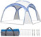 Outsunny 3.5 x 3.5M Camping Gazebo, Outdoor Event Shelter Dome Tent Garden Sun Shelter Patio Spire Arc Pavilion Camp Sun Shade Tent for 6-8 Person, Light Blue