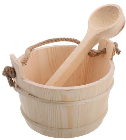 PRETYZOOM Sauna À Vapeur Personnel Kit De Sauna À Domicile en Bois Et Louche pour Saunas Intérieurs