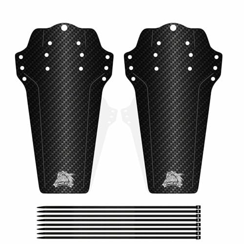 Aartner 1 Paar MTB Mudguard für Hinten und Vorne, Schutzblech Mountainbike aus PP5, 27.2 x 15.6cm Spritzschutz Fahrrad, MTB Schutzblech, Schutzblech Rennrad (Schwarz)