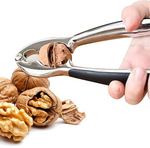 Cascanueces con Agarre Antideslizante, Alicate para Nuez, Abridor de Nueces, Cascanueces de Metal, Cascanueces Multifuncional, Pinza para Nueces De Nueces, para Castañas, Pistachos, Almendras, Nuez
