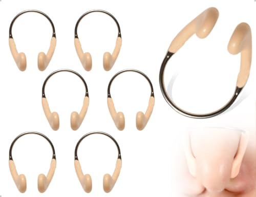 AOYEGIC 6 Piezas De Pinza Nasal De Silicona para NatacióN, Pinza Nasal Ajustable para NatacióN, Ideal para NiñOs Y Adultos, Ideal para Entrenamientos, Competiciones Y EspectáCulos De Lujo