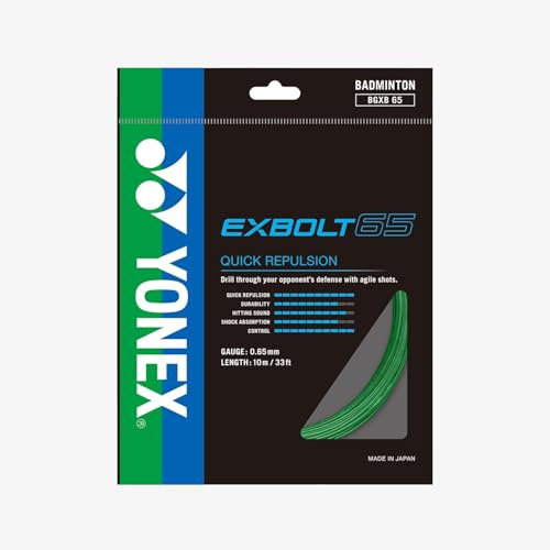 YONEX Exbolt 65 Badminton String Set, Green
