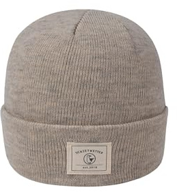 SCHIETWETTER Unisex Erw. Unisex Strickmütze Captain Hook, Beanie, Feinstrick, Wintermütze für Frauen und Männer, unifarben Sand OS