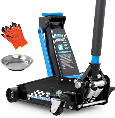 Farys Hydraulischer Wagenheber 3T Rangierwagenheber 120-450mm Doppelkolben Werkstattheber