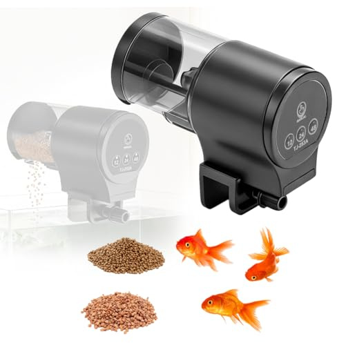 Distributeur automatique de nourriture pour poissons d'aquarium - 100 ml - Réglage de l'heure - Distributeur automatique de nourriture pour poissons et aquarium
