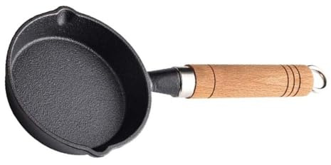 NEIQIUWING Sartén de hierro fundido, sin revestimiento, antiadherente, sartén para filetes, sartén para barbacoa para desayuno