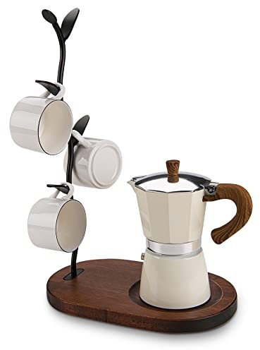 Étagère à tasses, porte-tasse, arbre de comptoir, étagère de rangement pour tasses à café et tasses à thé pour comptoir, accessoires de bar à café et organisateur de cuisine,noir
