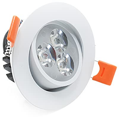 Planetitaly Foco LED spot 5 W empotrable 7 cm orientable 12 V luz RGB multicolor cromoterapia interior tienda vitrina