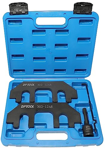 DPTOOL Camshaft Holding Tool Timing Alignment Holder Tool Kit Compatible with Ford Lincoln Mercury 3.5L 3.7L 4V Engines Replace 303-1248 303-1530 OTC 6682 with RT11 Removal Socket and Portable Case