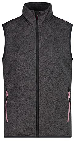 CMP Damen Strick Fleece Weste, Nero-Fard, 36