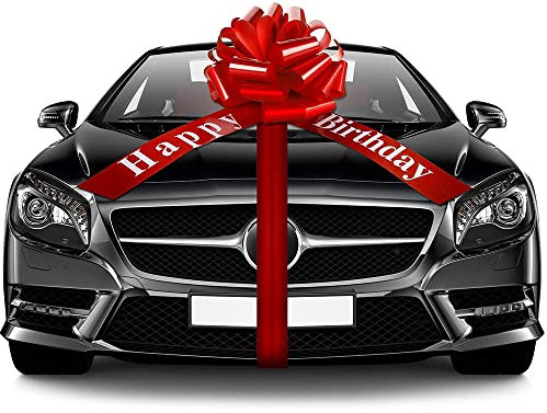 RATSTONE Schleife Für Auto,Schleife Geschenk,Schleife,Auto Bogen Auto Geschenk Alles Gute zum Geburtstag Geschenk, riesige Geschenkband für Hochzeiten, Neue Häuser, Parteien und Bänder 600cm lang.