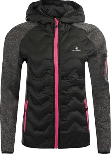 ATHL DPT. Cappotto invernale da donna foderato/giacca sportiva/giacca ibrida in design sportivo con cappuccio pratico, S