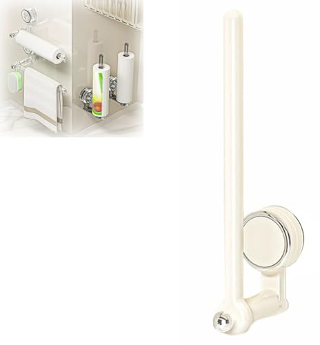 Barra colgante multifuncional con ventosa, barra colgante con ventosa, fácil instalación y extracción, potente ventosa, soporte para toallas de mano sin taladro, para baño y cocina