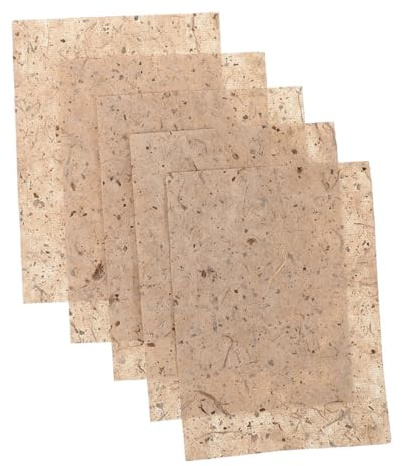 PHENOFICE 20 Pezzi Carta di Riso Beige Carta Artigianale di Riso per Decoupage e Scrapbook Texture Uniche per Disegno e Pittura Vintage