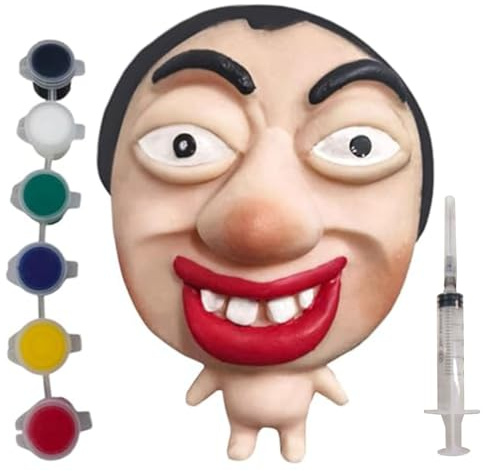 CHANGYUE Pimple Toy, Påfyllningsbart ansikte Pimple Toy, Realistiska sensoriska leksaker Roliga klämleksaker för resor hemmakontor (D)