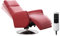 Cavadore TV-Sessel Cobra mit 2 E-Motoren / Elektrischer Fernsehsessel mit Fernbedienung / Relaxfunktion, Liegefunktion / Ergonomie L / Belastbar bis 130 kg / 71 x 112 x 82 / Echtleder Rot