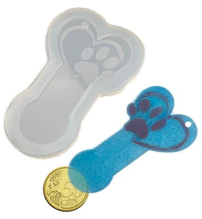 Einkaufswagenchip Pfote Silikonform - Einkaufswagenlöser zum Selbermachen, Schlüsselanhänger Token | Chip für Einkaufswagen Trolley