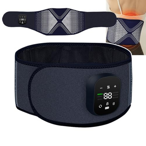 Electric Heat Pad for Lower Back and Waist,Air Pressure Heating Vibration Massage Waist Belt, 6 Heat Levels(40-70°C) + Lumbar Support, 15min Timing, Heating Waist Belt for Period