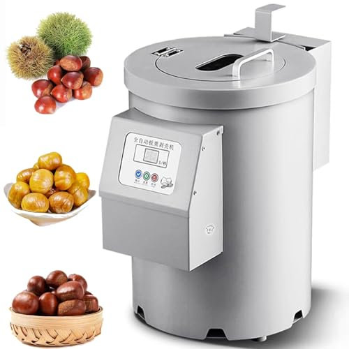 DPQYJPP Machine à décortiquer châtaignes électrique, Machine à décortiquer et à Ouvrir châtaignes Automatique, Machine à entailler châtaignes Commerciale 40 kg/h,14knives