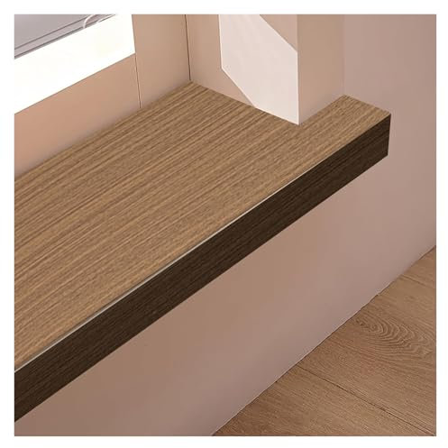 APMOE Fensterbank Innen Holzmaserung - PVC Fensterbrett Innen - Fensterbank Abdeckung - Fensterbank Verkleidung Innen für Zuhause, Innenfensterbank Fensterbänke Nach Maß, Kunststoff(K,30 cm x 80 cm)