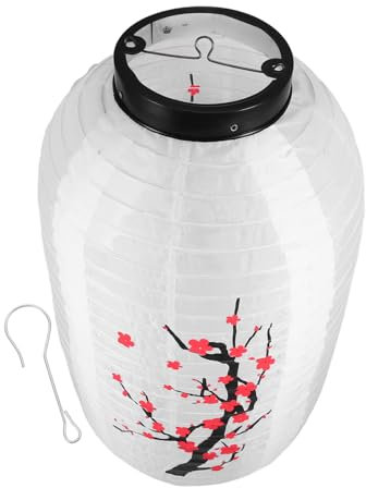 Garneck Japanische Laterne Aus Seide – Dekorativer Hängelampion Für Sushi-Restaurants Und Hochzeiten - Traditioneller Chinesischer Lampion Mit Kirschblüten Wasserdicht Und Stilvoll