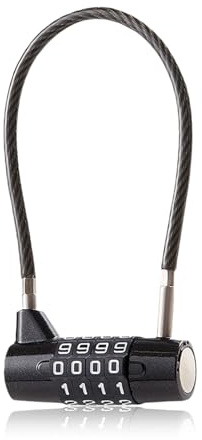 Candado Taquilla,Numerico Combinacion,Gimnasio Candados,Bicicleta Cadeados Cacifos,Pequeño Seguridad,Para Casco de Moto,Numeros,Cable Acero Con 4 Dígitos,Números,Cuerda Alambre,Impermeable Y Antirrobo