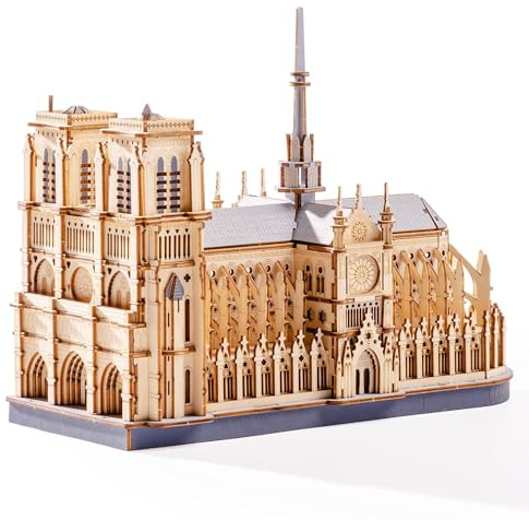 ROBOTIME 3D Puzzle Paris Cathedral, Wooden Model Kit for Adults to build, DIY Toy Building Construction Craft Kits, Ideal For Christmas And Birthday Gift