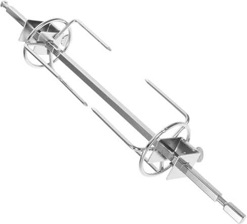 Homoyoyo Tenedor para Asar Pollo de Acero Inoxidable, Herramienta Giratoria Eje de 28 Cm, Accesorio para Barbacoa y Horno, Suministro para Carne Parrilla, Utensilio de Cocina Práctico