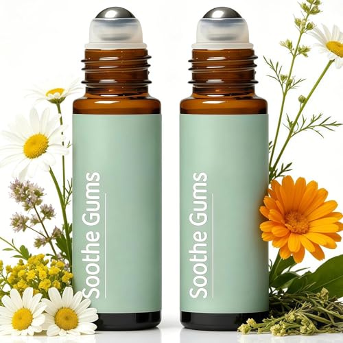2PCS Teething Relief Roller,Formulated with Natural Essential Oils, Apply Gently to Soothe Teething Discomfort in Babies and Serves As an Ideal Daily Calming Essential.