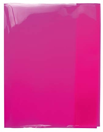 HERMA 19625 Häftklav kvarts transparent set med 10, genomskinlig, tillverkad av slitstark, avtorkbar och extra tjock polypropylenfolie, 10 häftskydd för skolhäv, rosa/rosa