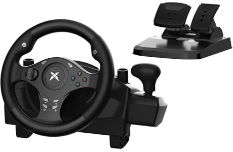 DOYO Gaming Racing Wheel, 270 Degree Xbox Steering Wheel and Pedals with Vibration Feedback for PS4, Xbox One, Xbox Series X/S, PS3, Switch, Xbox 360, Android, Real Racing Simulator