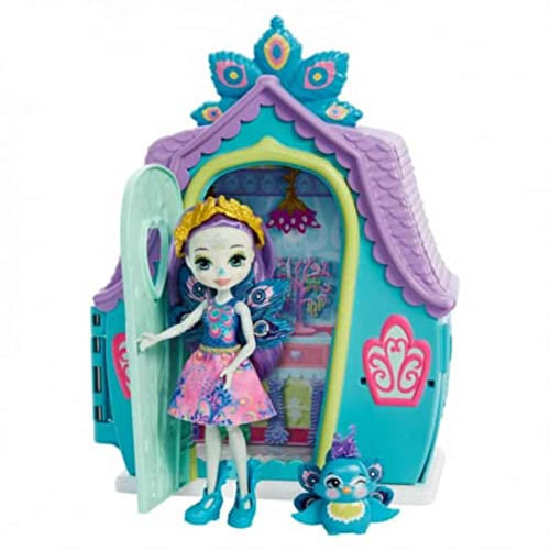 Enchantimals GYN61 - Häuschen Spielset mit Patter Peacock Puppe (15,2 cm), Tierfigur und 13 Zubehörteilen, ab 4 Jahren