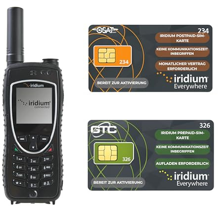 OSAT Iridium 9575 satellittelefon med förbetalt SIM-kort aktiverat (ingen överföringstid ingår)