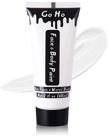 Mysense Clown White Cream Face Body Paint Makeup,Water Based Painting for Adults Cosplay SFX Costumes Festivals Halloween,2 OZ (60Ml)