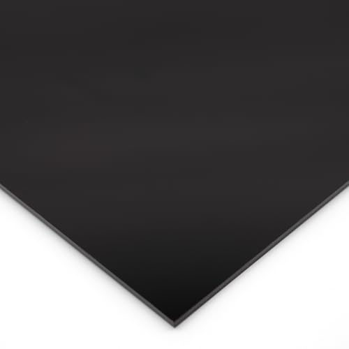 EH Design Acrylglas Platte – Schwarze Zuschnitte nach Maß (500x1000x3mm) – UV-beständig & Wetterfest – 7x Bruchfester als Glas – Für DIY, Möbel & Lampen – Made in DE