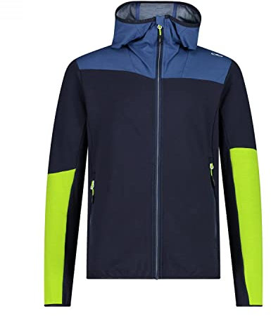CMP Herren Hybrid Hoodie Jacke, Black Blue, 54