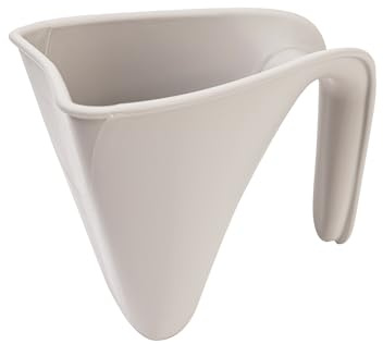 Shnuggle Baby Bath Rinse Cup, Soft Rim Shampoo Rinser and Hair Wash Jug, No Tears Design for Newborn and Toddler Bath Time, Easy Grip Handle, Gentle Washing Accessory, Suitable from Birth. Taupe.