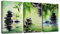 Sungeek 3 Teilig Leinwandbilder mit Holzrahme, Leinwanddruck Bilder 30 x 40 cm, Moderne Wandbilder Kunstdruck Wand Dekoration für Wohnzimmer Schlafzimmer Home Esszimmer Büro (Wasser mit Steinen)