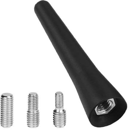 4 Pcs Universal Car Aerial Antenna,Car AerialReplacement,AM/FM Roof CarRadio AerialMast,Black Antenna Screw in Type,CarAntenna Roof CarRadio Aerial Mast for CarHatchbacks,SUV,Trucks Etc