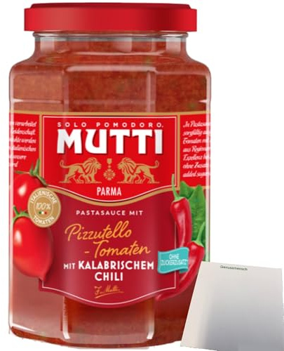 Mutti Tomato Pasta Sauce mit kalabrischem Chili (400g Glas) + usy Block