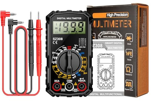 Multimeter 1999 Counts Current Tester Ohmmeter with Low Battery Indication Tester Electronic Engineering Tool
