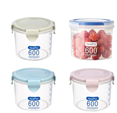 Boîtes de conservation - Conservez les aliments frais - Boîtes de conservation réutilisables - Verre hermétique en ABS - Organisation et stockage dans la cuisine pour garder les aliments frais