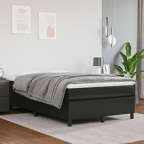 Xichuzi Boxspringbett Schwarz 120x200 cm Kunstleder, Bett, Bettgestell, Jugendbett, Schlafzimmer Bett, Bed Frame 3121035