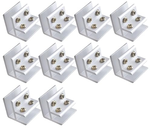 Confezione da 10 morsetti di fissaggio a 90 gradi per piastrelle per connessione stabile in ambienti interni ed esterni